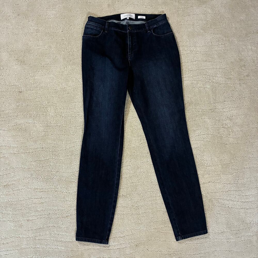 Lafayettte 148 Mercer Women's 4 Dark Wash Stretch Jeans Designer Quiet Luxury
